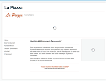 Tablet Screenshot of lapiazza-restaurant.de